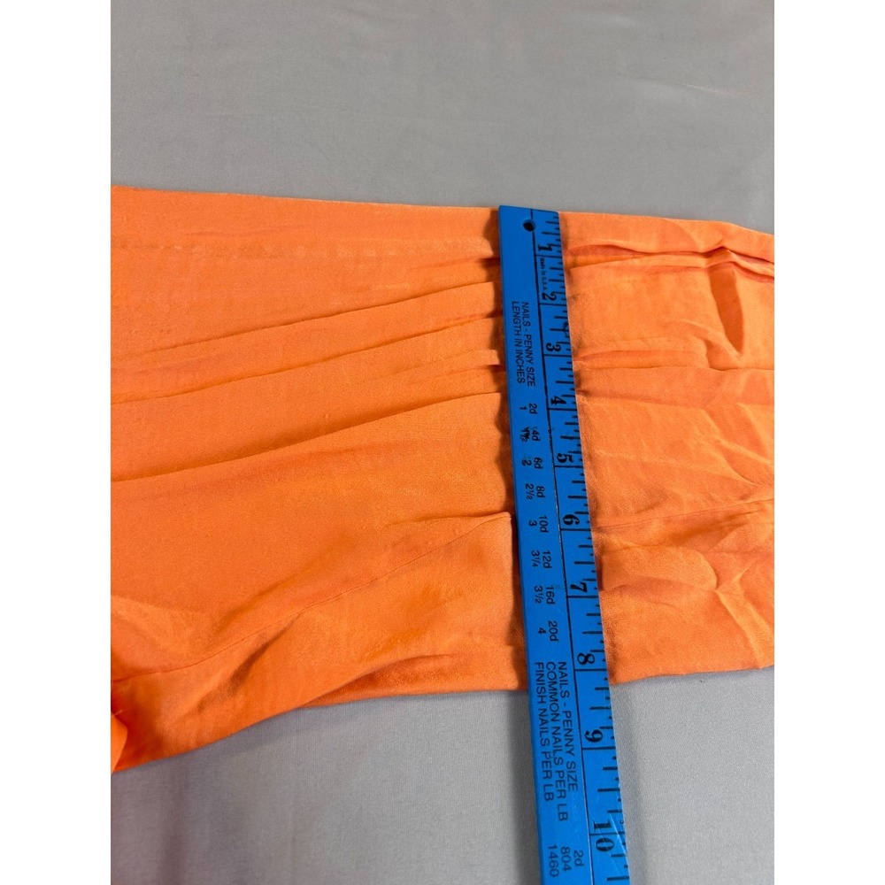 Joie Women XL Orange Peasant Blouse Ruffle Neck Boho Top Long Sleeve Peasant NWT - Picture 10 of 12